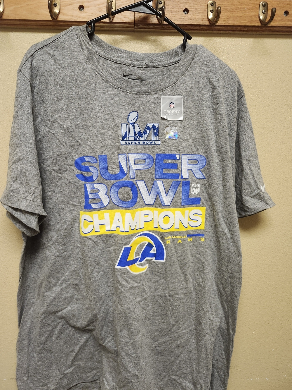 Nike Los Angeles Rams Super Bowl Champions Gray Tee
